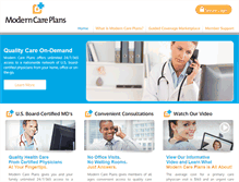 Tablet Screenshot of moderncareplans.com